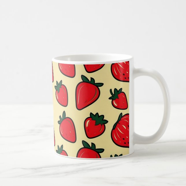 Sweet Garden Mug – Red Strawberries (Right)
