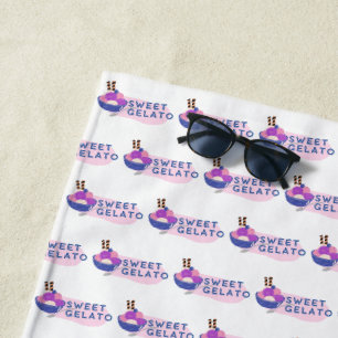 sweet gelato beach towel