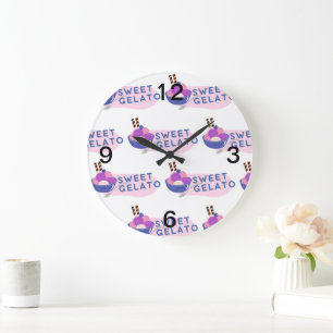 sweet gelato large clock