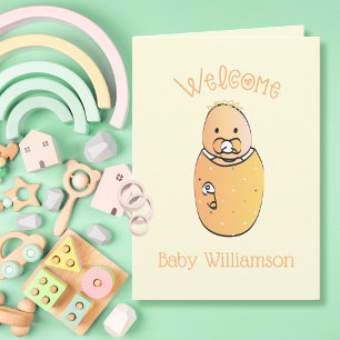 Sweet Gender Neutral Newborn Cute Baby Shower Card