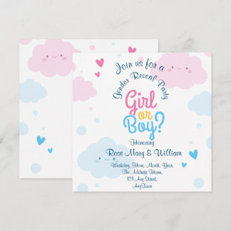 Sweet Gender Reveal Invitation