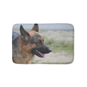 Sweet German Shepherd Dog Bath Mat