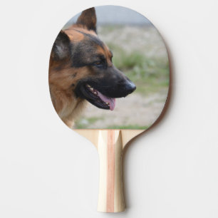 Sweet German Shepherd Dog Ping Pong Paddle