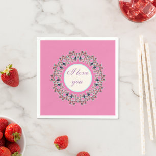 Sweet Gifts and Favours Floral Design Napkin