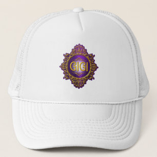 Sweet GIGI Royal Purple & Gold Trucker Hat