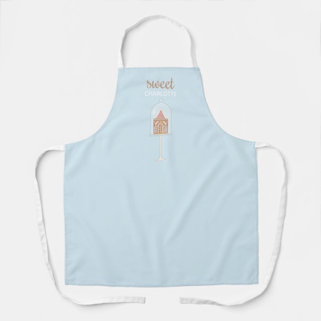 Sweet Gingerbread House Decorating Party Apron (Front)