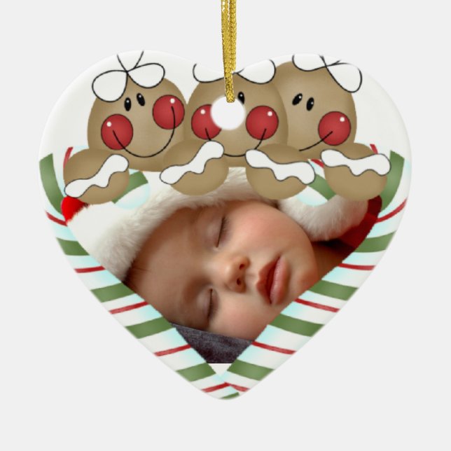 Sweet Gingerbread  Personalised Christmas Ornament (Front)