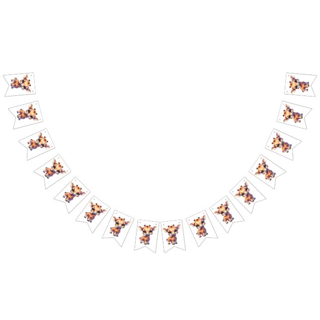 Sweet Giraffe Birthday Party Bunting (All)
