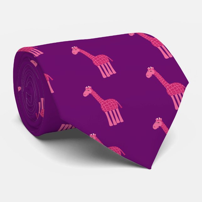 Sweet Giraffe Tie (Rolled)