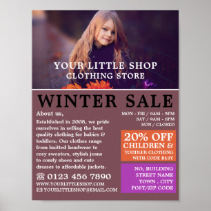 Sweet Girl, Children's Clothing Store Advertising Poster