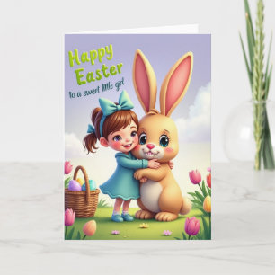 Sweet Girl Easter Day Card