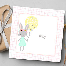 Sweet Girl’s Bunny Gift Enclosure Card 
