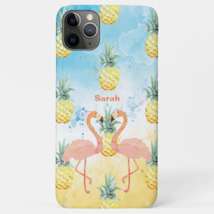 Sweet Girly Flamingo and Pineapple iPhone 11 Pro Max Case