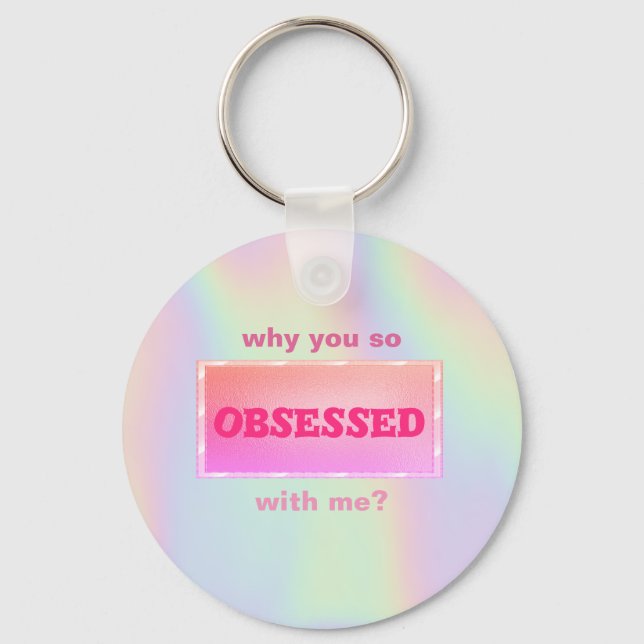 Sweet Girly Holographic  Key Ring (Front)