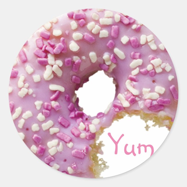 SWEET Glazed Doughnut Classic Round Sticker (Front)