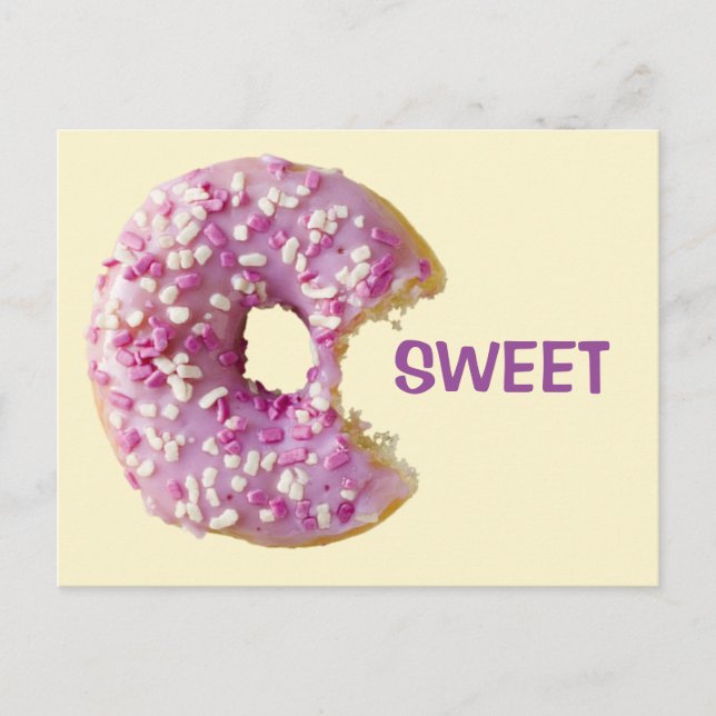 SWEET Glazed Doughnut Postcard (Front)