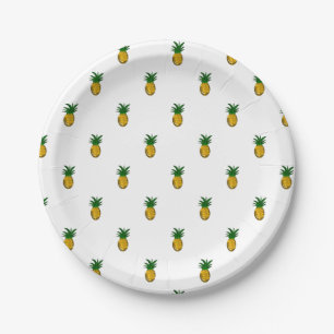 Sweet Golden Pineapple Paper Plate