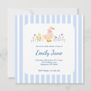 Sweet Goose Wildflower Baby Shower Birthday Invitation