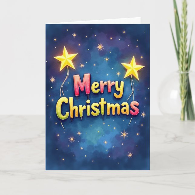 Sweet Gradient Christmas Card (Front)