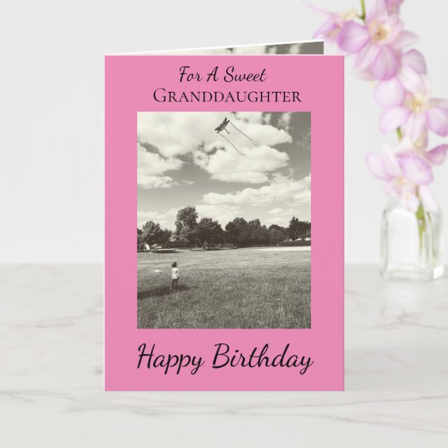 Sweet Granddaughter Follow Your Dreams Birthday Card (Orchid)