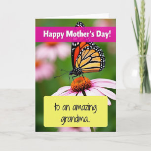 Sweet Grandma Butterfly Card