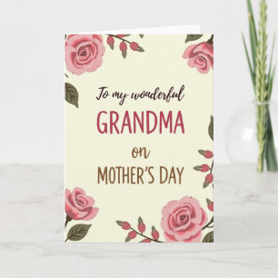 Sweet Grandma Mothers Day Art Card