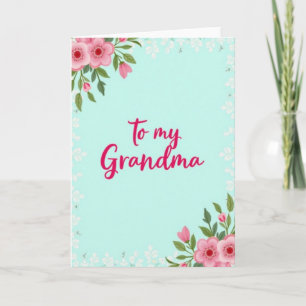 Sweet Grandma Mothers Day Floral Card