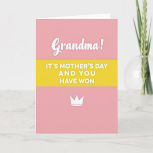 Sweet Grandmas Day Crown Card