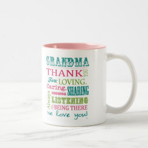 Sweet Grandmother design Two-Tone Coffee Mug