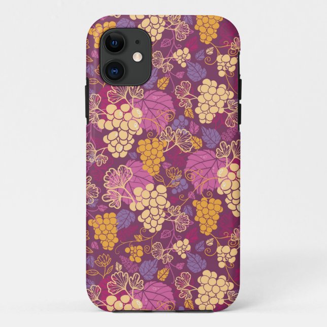 Sweet grape vines pattern background Case-Mate iPhone case (Back)