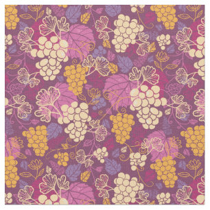 Sweet grape vines pattern background fabric