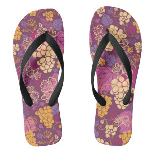 Sweet grape vines pattern background thongs
