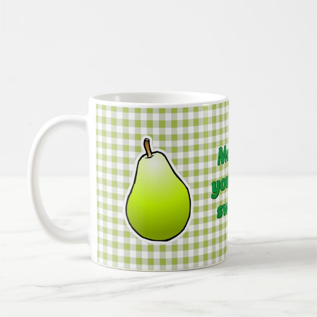 Sweet Green Pear Coffee Mug (Left)