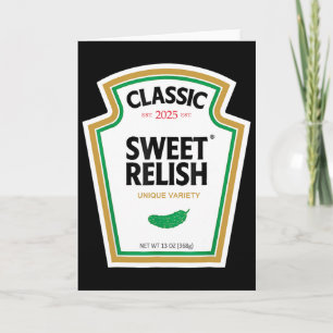 Sweet Green Pickle Relish Funny Diy Halloween Cost Card
