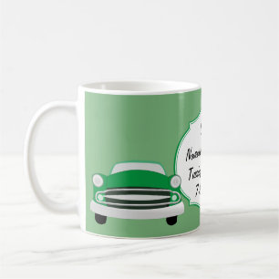 Sweet Green Retro Car Baby Shower Gifts Coffee Mug