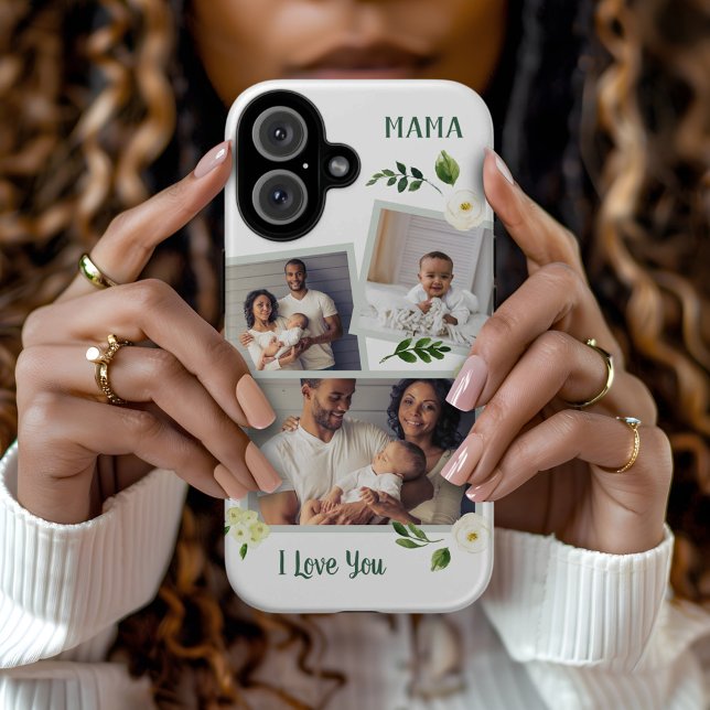 Sweet Greenery Mama Custom Photo Gift Case-Mate iPhone Case (Creator Uploaded)