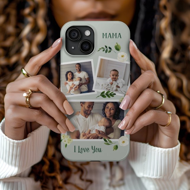 Sweet Greenery Mama Custom Photo Gift Case-Mate iPhone Case (Creator Uploaded)