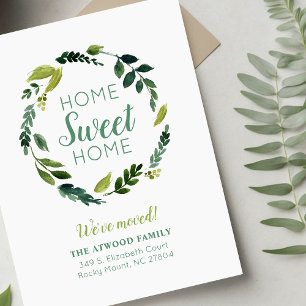Sweet Greenery New Address Moving Announcement