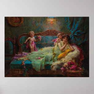Sweet Greetings by Hans Zatzka - poster