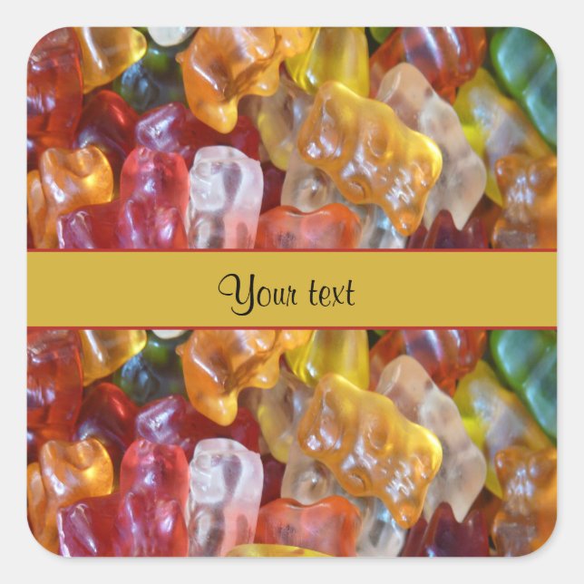 Sweet Gummi Bears Square Sticker (Front)