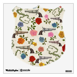 Sweet Guns and Roses wall decal