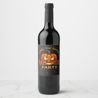 Sweet Halloween with You Wine Label