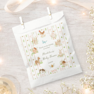 Sweet Handpainted Grandmillenial Farm Baby Shower Favour Bag