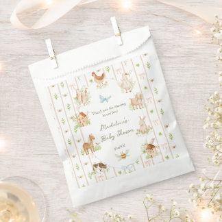 Sweet Handpainted Grandmillenial Farm Baby Shower Favour Bag