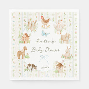 Sweet Handpainted Grandmillenial Farm Baby Shower Napkin