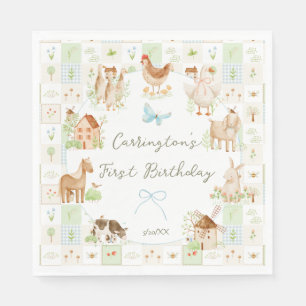 Sweet Handpainted Grandmillenial Farm Birthday Napkin
