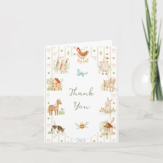 Sweet Handpainted Grandmillenial Farm Birthday Thank You Card