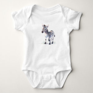 Sweet Happy Baby Zebra, Horse Lover, Zoo, Safari Bodysuit