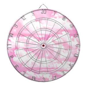 Sweet Happy Fuchsia Pink Clouds Dartboard