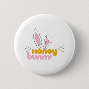 Sweet Happy Hunny Bunny Honey Rabbit Art 6 Cm Round Badge